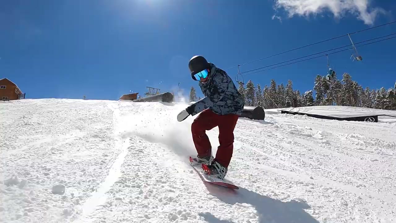 High-speed carving on groomers
